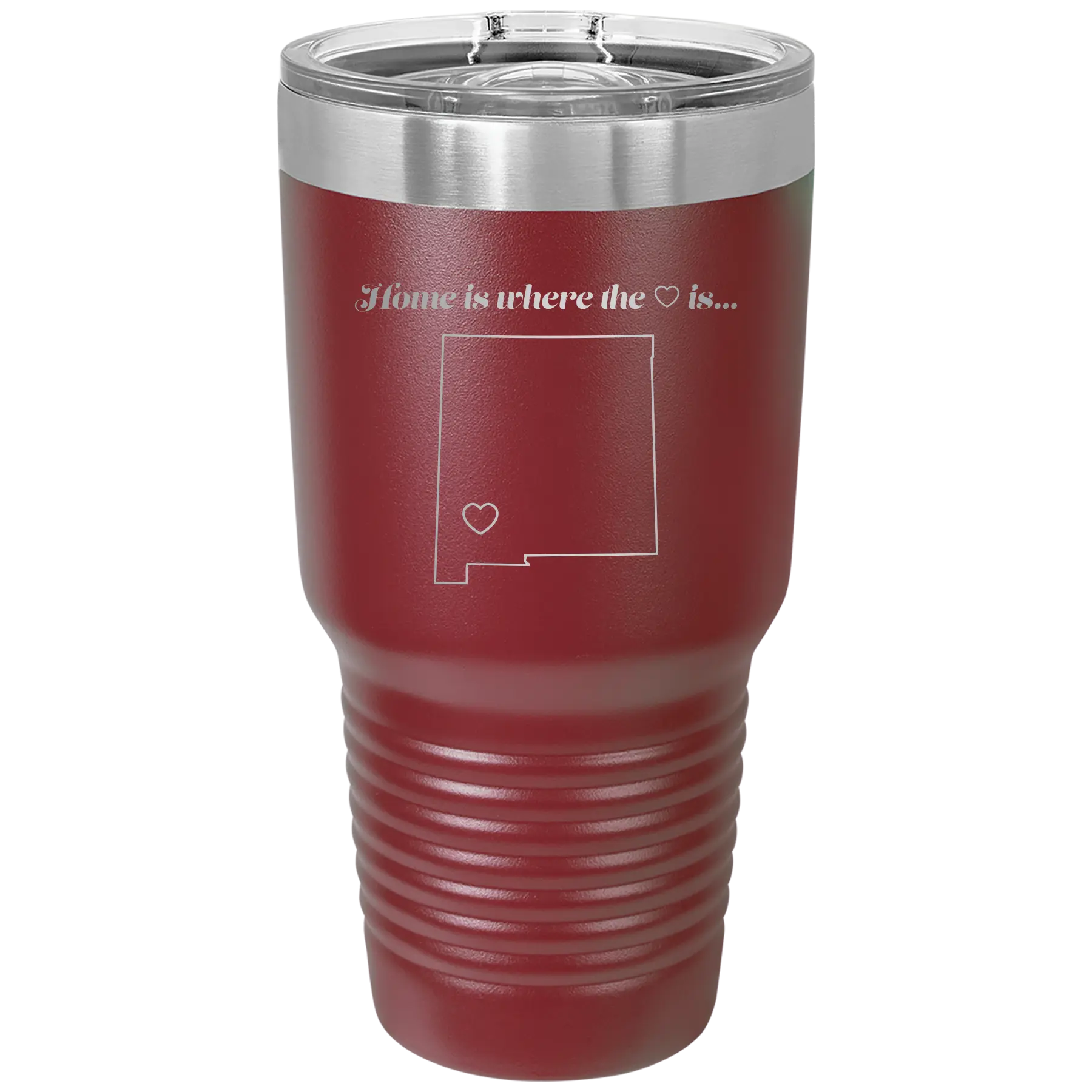 New Mexico Heart 30 oz Tumbler | Maroon