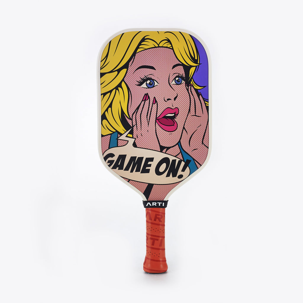 ARTI 16mm Carbon Fiber Kristen&Kristy "GAME ON" Pickleball Paddle