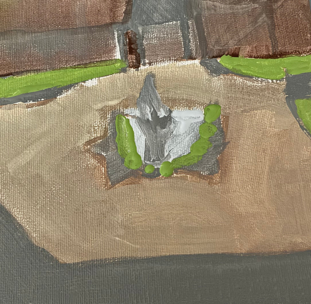 Welcoming fountain of home