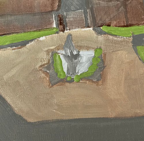 Welcoming fountain of home