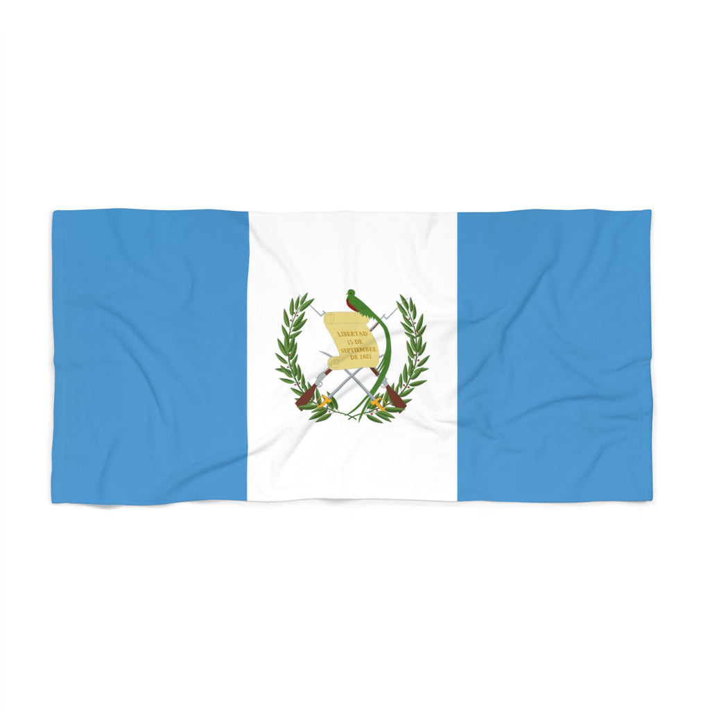 Guatemala Flag Beach Towel | Quality & Long Lasting - 2 Sizes | Guatemalan Pride | Gift for Guatemalans