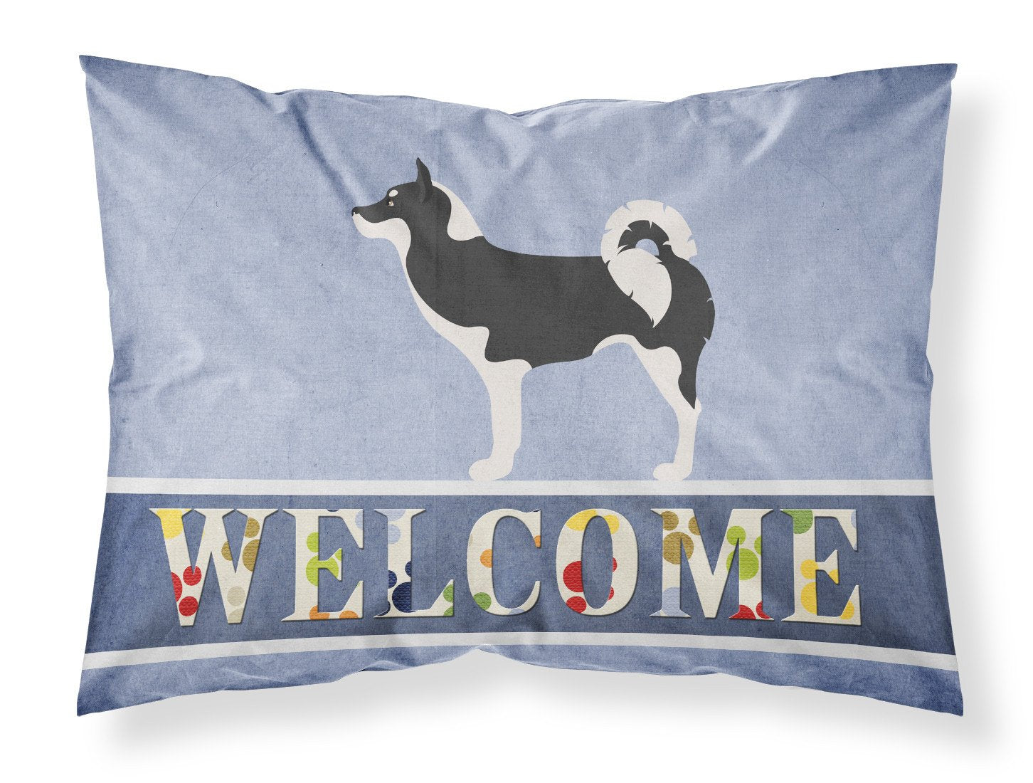 Greenland Dog Welcome Fabric Standard Pillowcase – Artistic Decorative Front, White Back BB8338PILLOWCASE