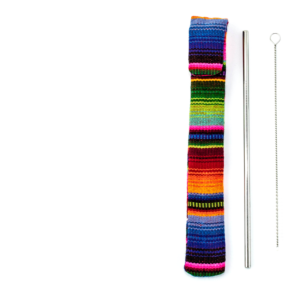 Reusable Sustainable Straw Kit with Straw and Cleaner - Guatemala