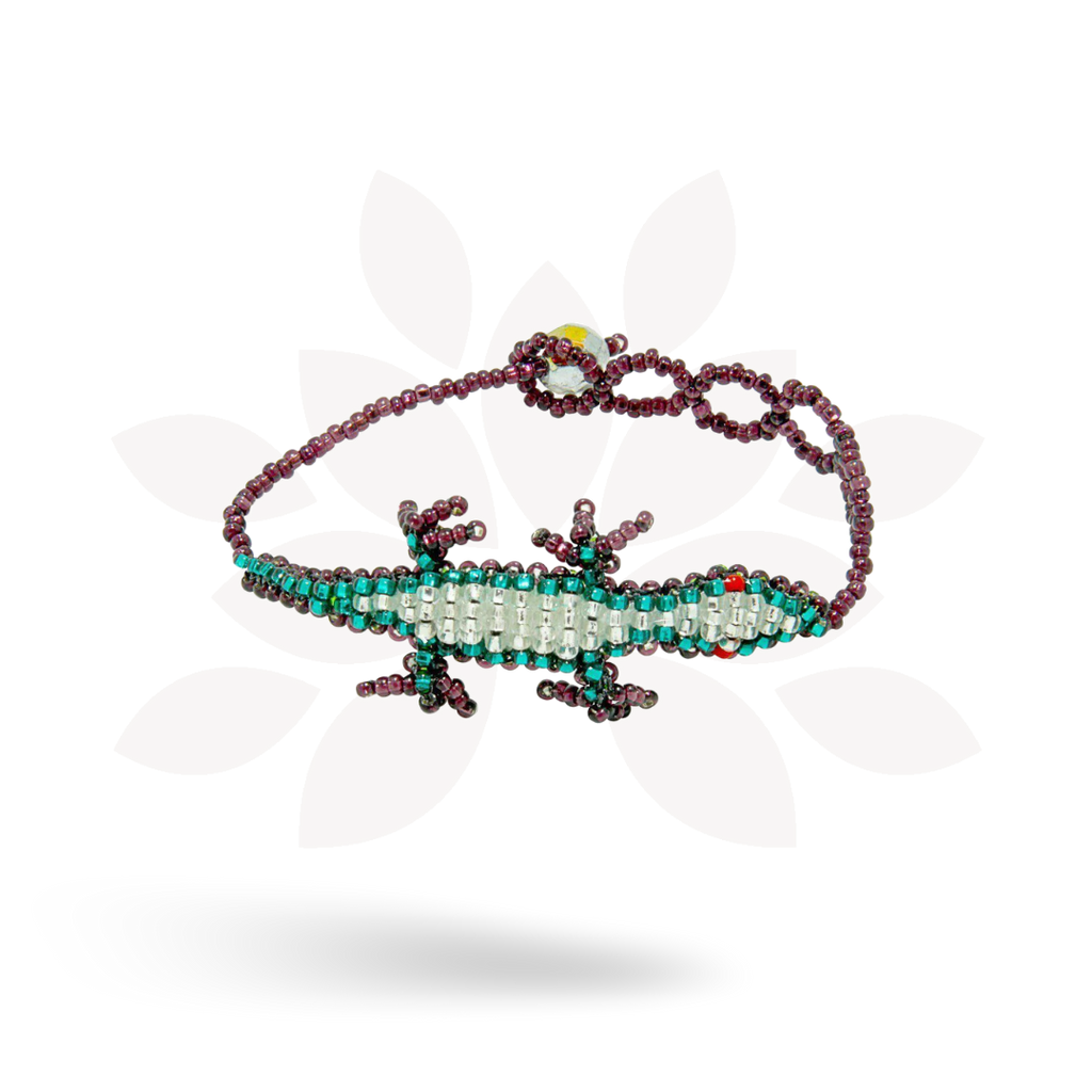 Lizard Seed Bead Kids Bracelet - Guatemala