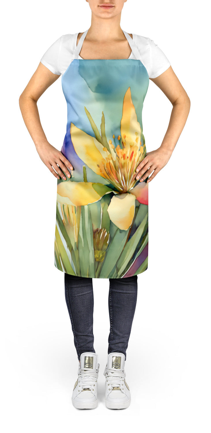 New Mexico Yucca Flower in Watercolor Apron – Artist-Designed Kitchen, BBQ & Craft Apron DAC1689APRON