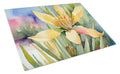New Mexico Yucca Flower in Watercolor Cutting Board Tempered Glass Kitchen Surface, Heat Resistant Chopping with Non-Slip Feet,Food Prep & Serving