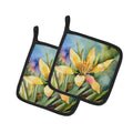 New Mexico Yucca Flower in Watercolor Pair of Pot Holders DAC1689PTHD