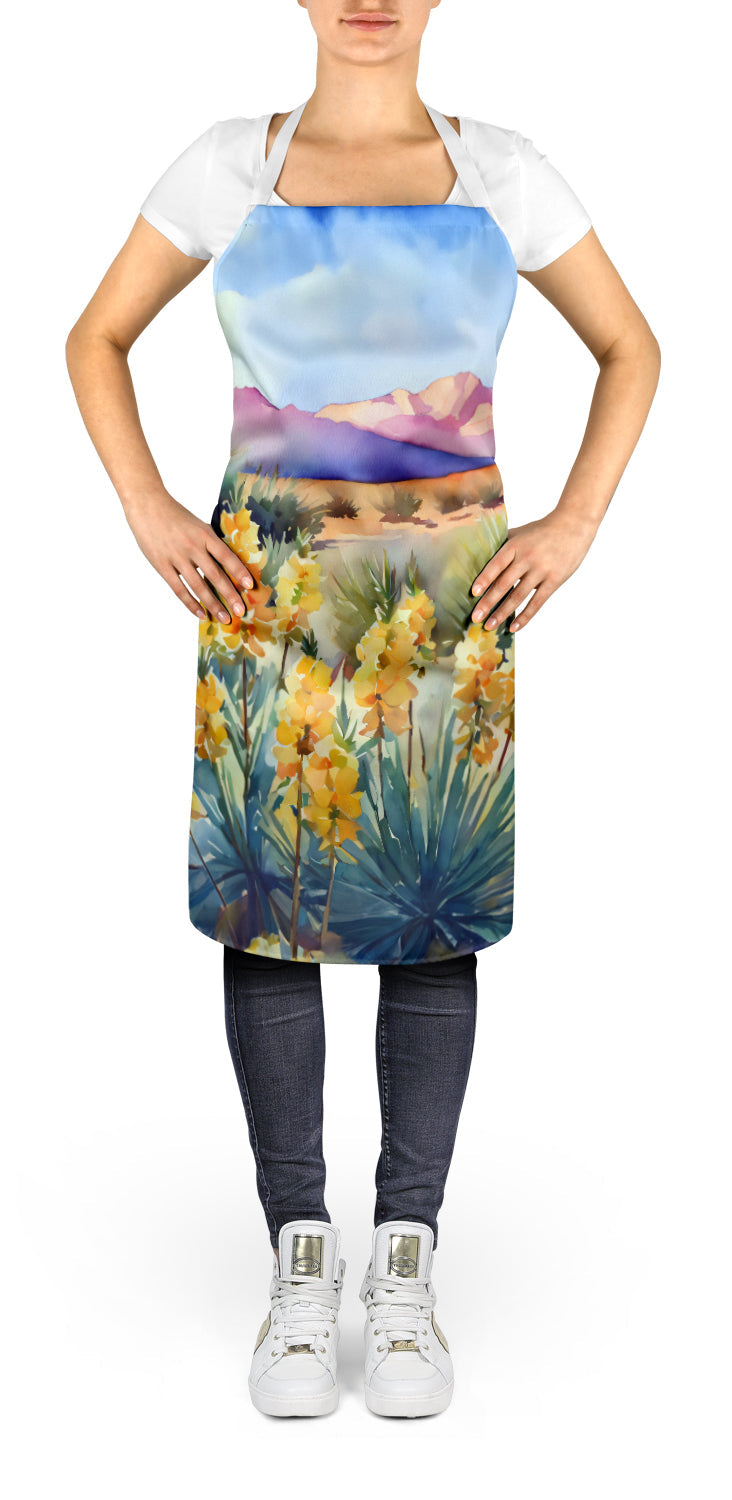 New Mexico Yucca Flower in Watercolor Apron – Artist-Designed Kitchen, BBQ & Craft Apron DAC1690APRON