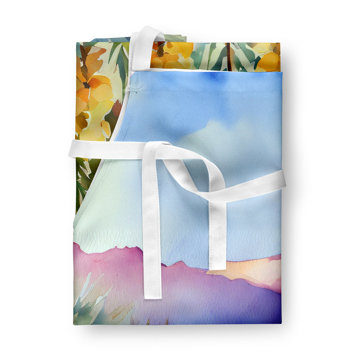 New Mexico Yucca Flower in Watercolor Apron – Artist-Designed Kitchen, BBQ & Craft Apron DAC1690APRON