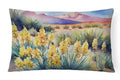 New Mexico Yucca Flower in Watercolor Fabric Decorative Pillow DAC1690PW1216