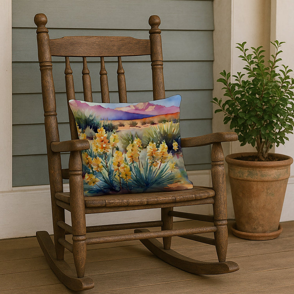 New Mexico Yucca Flower in Watercolor Throw Pillow DAC1690PW1818
