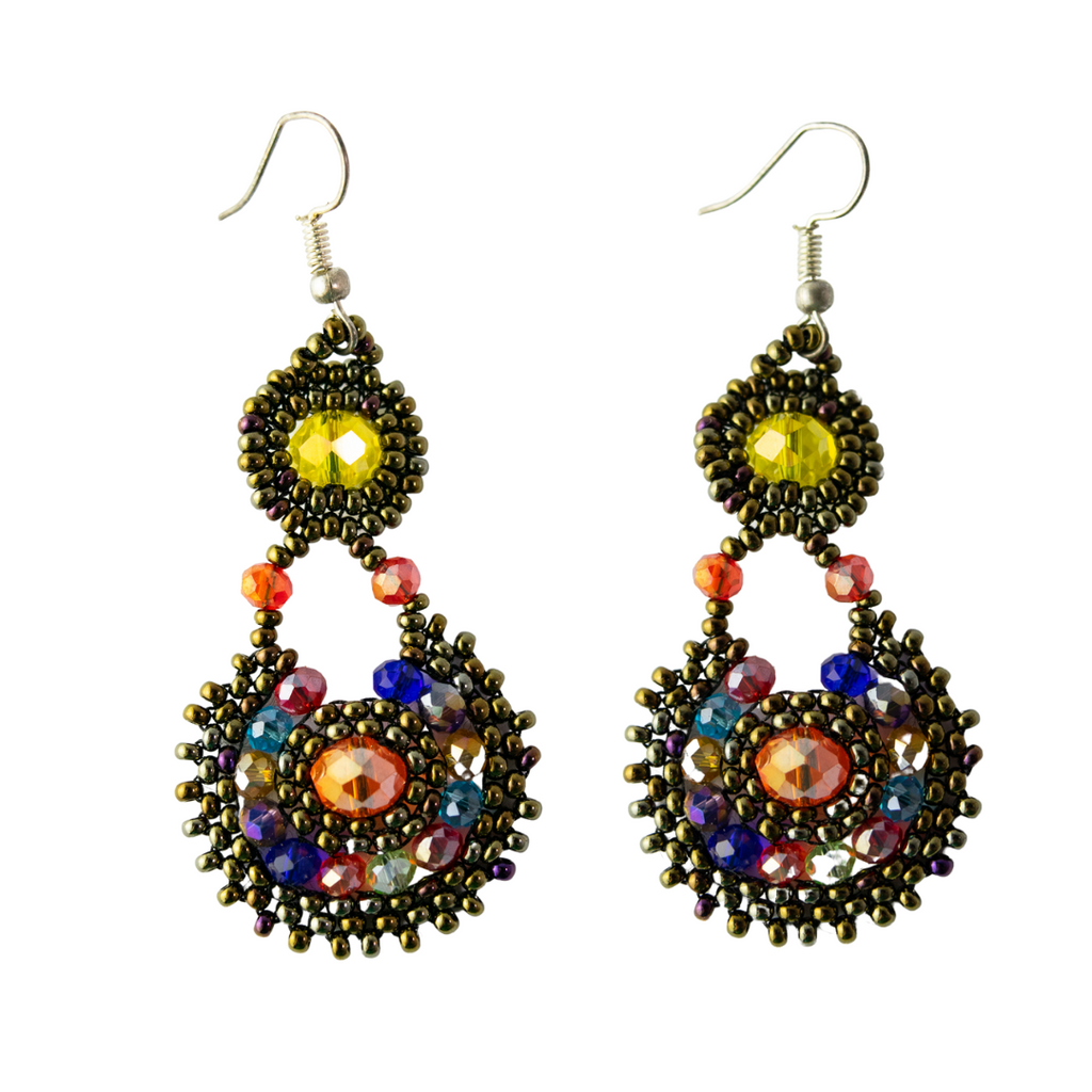 Chloe Seed Bead Earrings - Guatemala