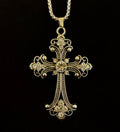 Our Lady of Guadalupe Vintage Cross Necklace — Silver Tone Catholic Pendant — Inspired by Puerto Vallarta Mexico — Sacred Protection Jewelry