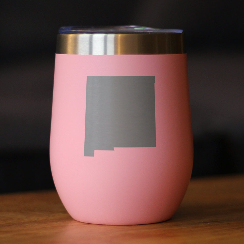 New Mexico State Outline - Wine Tumbler