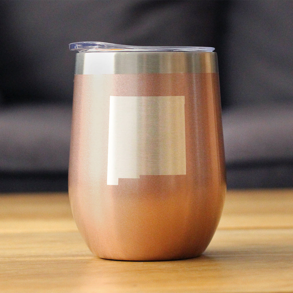 New Mexico State Outline - Wine Tumbler