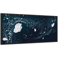 Sylvie Blue and White Iceberg Pattern in Greenland Framed Canvas by Michael Schauer