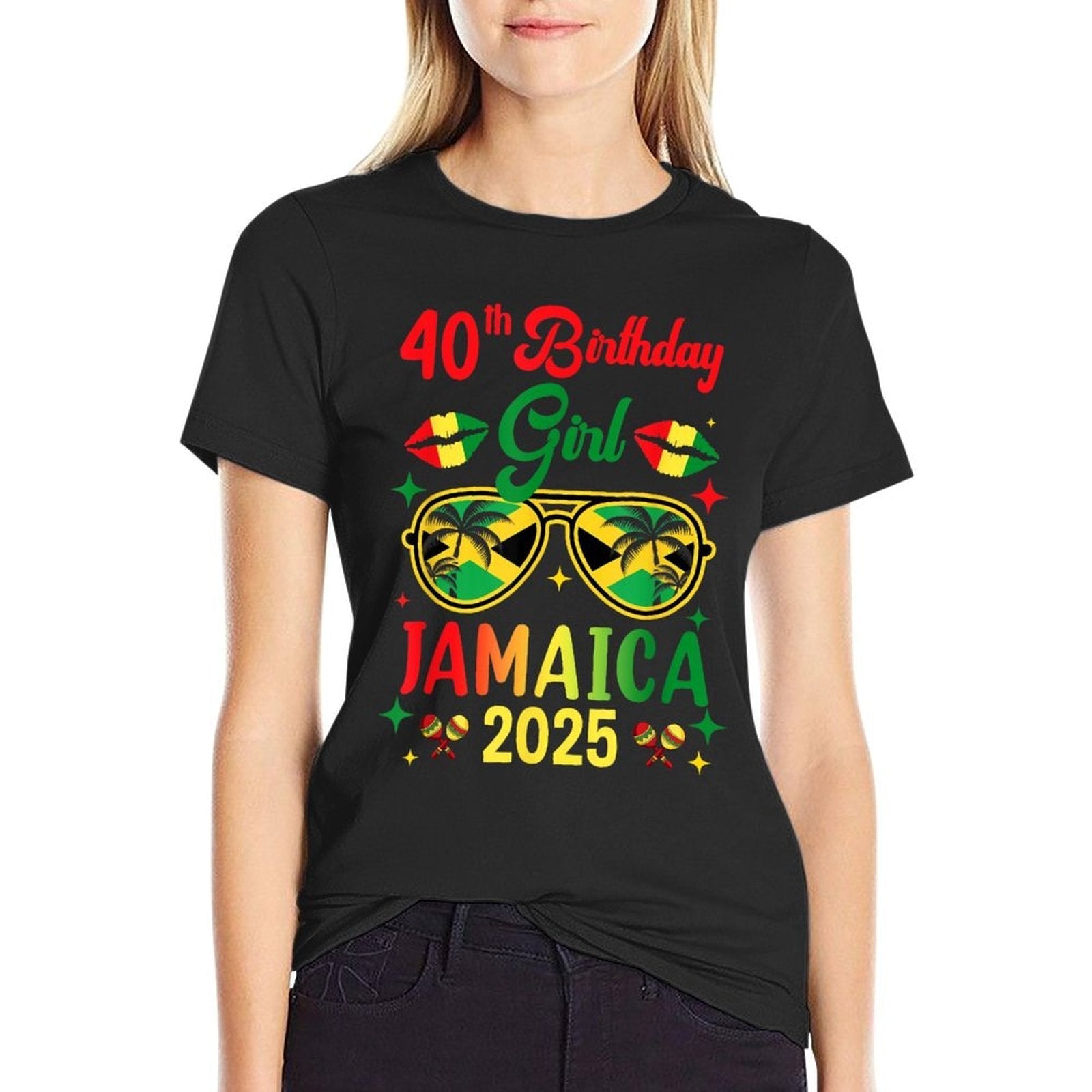 40Th Birthday Girl Jamaica Vacation Party Outfit 1985  Soft T-Shirt