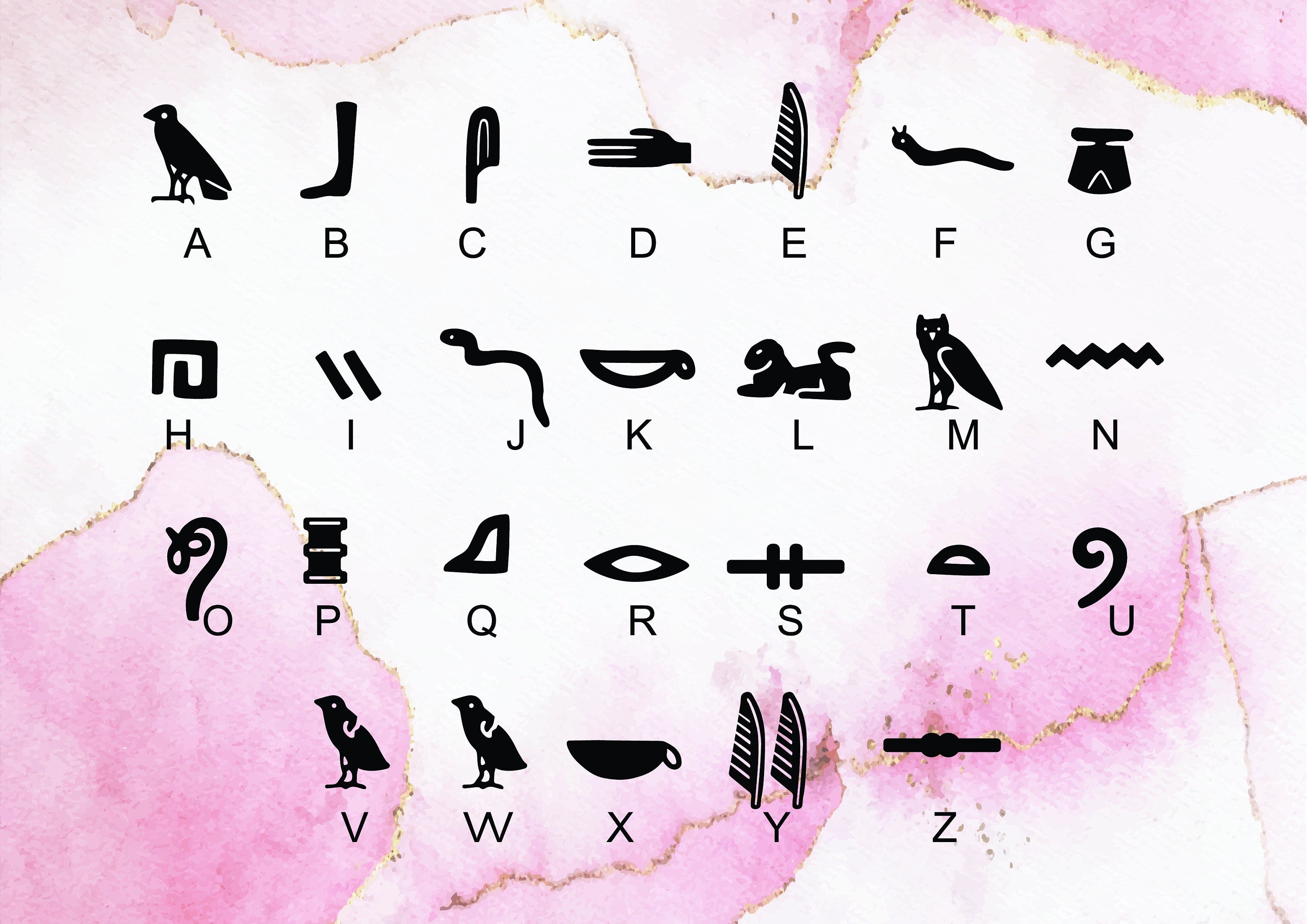 Unique Egypt Cartouche Necklace - Stunning Hieroglyph Pendant