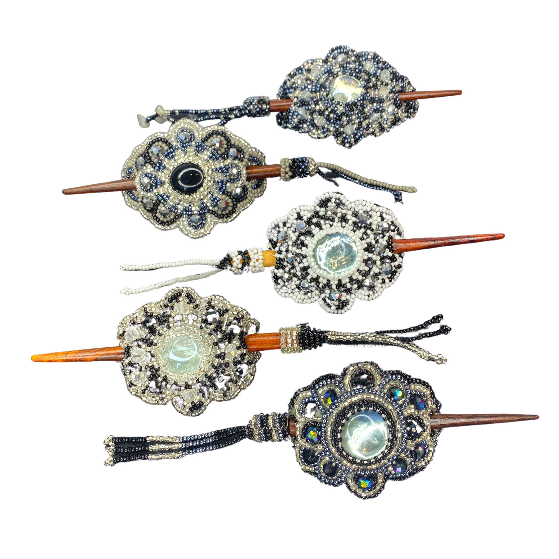Michelle Seed Bead Hair Barrette - Guatemala